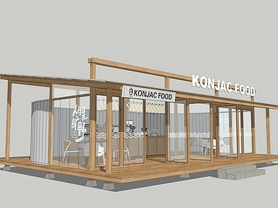 日式原木餐饮建筑 非标商业 咖啡店 奶茶店 木构咖啡店 木屋咖啡店