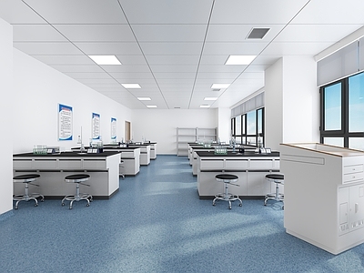 现代简约实验室 实验室 教室 仪器设备 实验室家具 多功能黑板