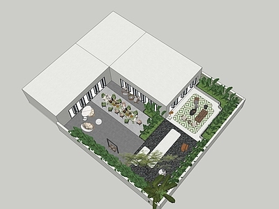 现代轻奢屋顶花园