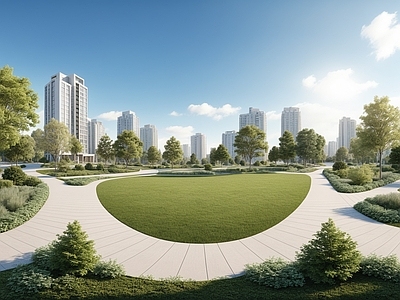 现代小区HDR 社区中心景观 城市社区HDR 小区日景HDR 园林绿化HDR 户外草地HDR