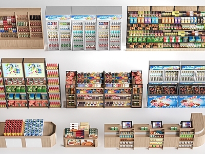现代简约货架 展柜货架 零食货架 置物架 文创展架