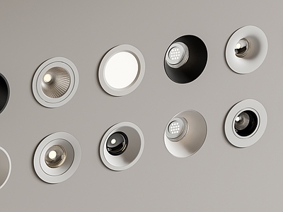 极简筒灯射灯组合 嵌入式筒灯射灯