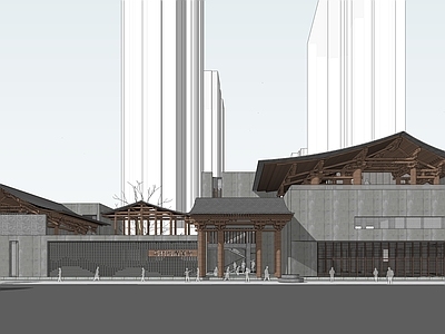 新中式寺庙建筑 清真寺 宗教建筑 中国传统建筑 600㎡