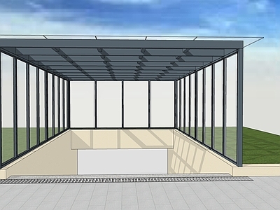 现代极简雨棚 车库入口雨棚