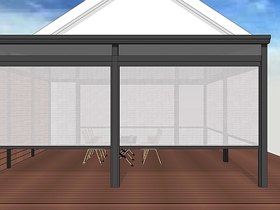 现代简约雨棚 庭院长城板雨棚