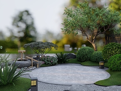 日式禅意别墅庭院 日式禅意庭院 日式花园