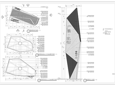 示范区景观 精神堡垒 标识 标识牌 施工图