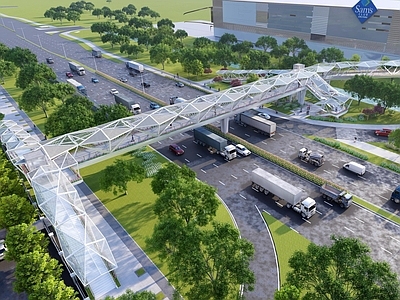 现代主义景观桥