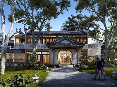 新中式其他商业建筑 茶馆 1000㎡ 中式建筑 戏台