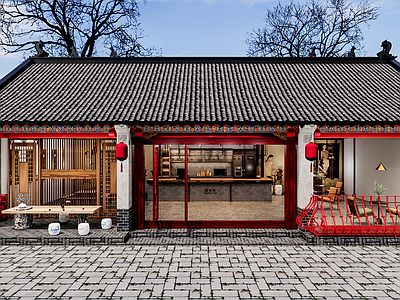新中式餐饮建筑 新中式咖啡与茶