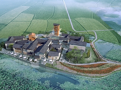 新中式民宿建筑 民宿 乡村振兴 万亩喝汤 新中式建筑