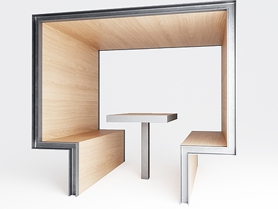 极简其他桌椅 卡座桌椅组合 围合桌椅组合 休闲桌椅组合 办公桌椅组合 原木卡座桌椅组合