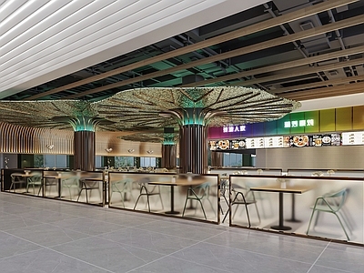 现代自然风自助餐厅