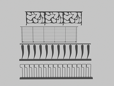 现代极简栏杆 五金件 护栏