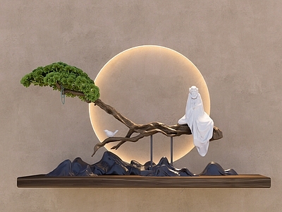 禅意新中式雕塑摆件 枯枝摆件 禅意摆件