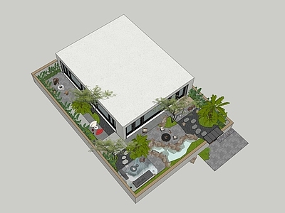 新中式别墅庭院