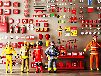 消防主题展示风安全设施 消防设施消防用品