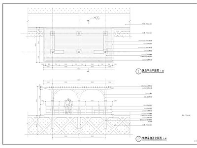 路面节点 休闲平台 休闲廊架 施工图