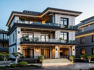现代简约别墅外观