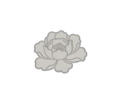 新中式其他摆件 牡丹 花朵 挂件 摆件 AI渲染