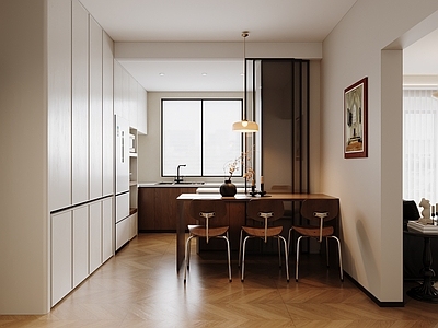 中古风开放式厨房