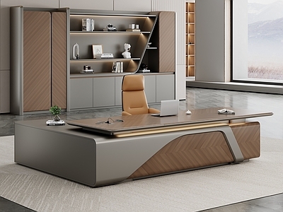 现代简约办公桌 现代极简办公室 现代办公室   轻奢办公室   总经理办公室