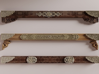 新中式梁柱节点 木梁 雕花横梁 雕花 梁柱结构 粱托