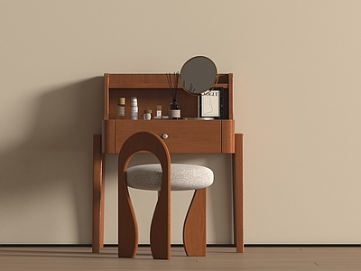 中古风妆台妆凳 法式梳妆台