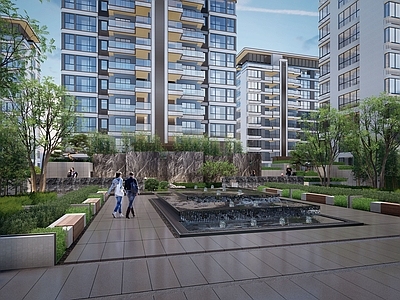 现代简约小区建筑
