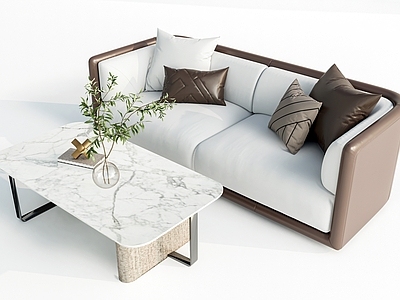 现代简约三人沙发