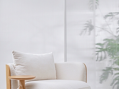 奶油风单人沙发