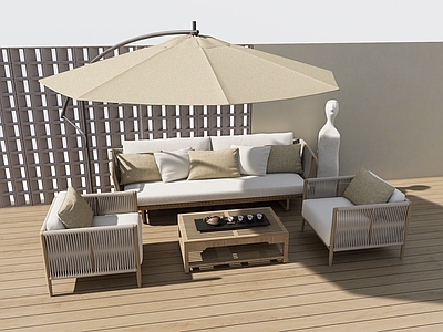 新中式户外沙发