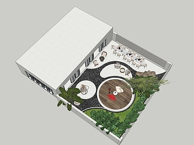 现代简约屋顶花园