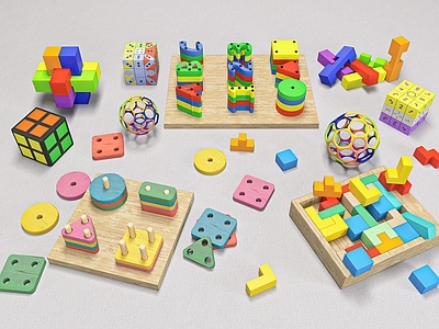 原木风玩具 儿童益智  教育玩具  早教器材  魔方积木  趣味玩具