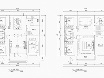 别墅 别墅 农村自建房 新中式别墅 施工图