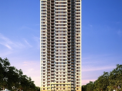 新中式小高层住宅楼 新古典住宅 现代住宅 住宅