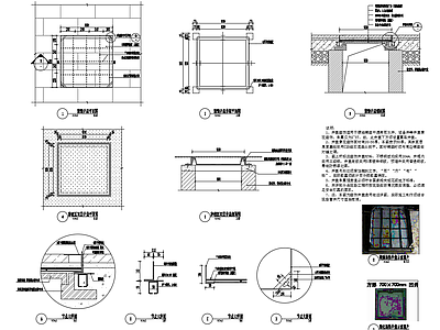 景观节点 隐形装饰井盖 施工图