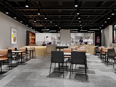 现代简约快餐店