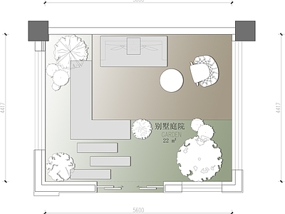 现代其他景观 别墅庭院景观园林 施工图