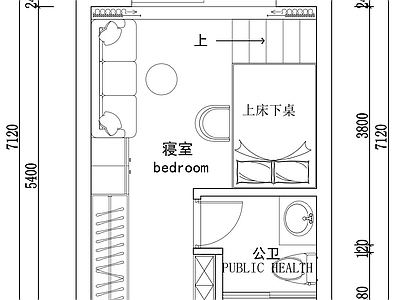 现代宿舍 学生宿舍 寝室 员工宿舍 施工图