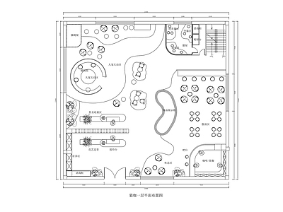 现代咖啡厅 猫咖馆设计 猫咖 施工图