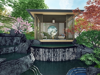 新中式别墅庭院