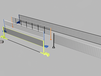 现代简约运动器材 羽毛球网 运动器材