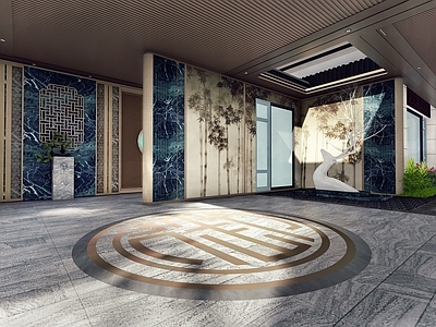 新中式别墅庭院