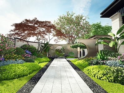 新中式别墅庭院