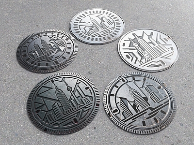 现代主义其他局部构件 井盖贴图 检查井  排水井盖 排水沟盖板 市政井盖