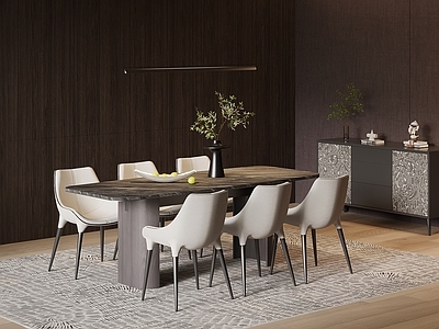 意式极简餐桌椅 餐桌椅