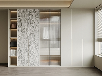 现代简约衣帽间 衣柜