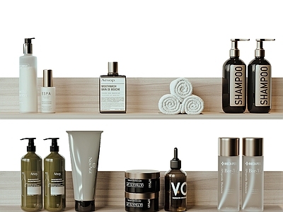 现代简约洗浴用品 化妆品 洗涤日用