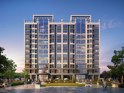 新中式高层住宅 现代住宅 现代高层住宅 现代商业x 现代底商